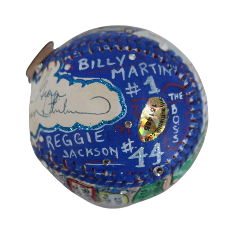 Steinbrenner Jackson Martin Yankees Signed Fazzino Pop Art Baseball (Fanatics)-Powers Sports Memorabilia