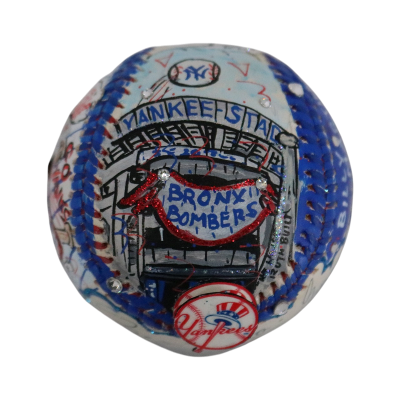 Steinbrenner Jackson Martin Yankees Signed Fazzino Pop Art Baseball (Fanatics)-Powers Sports Memorabilia