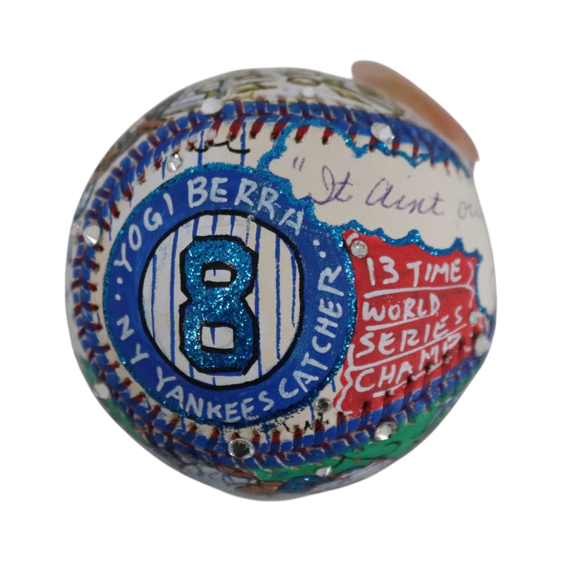 Yogi Berra New York Yankees Signed Inscribed Fazzino Pop Art Baseball (JSA LOA)-Powers Sports Memorabilia