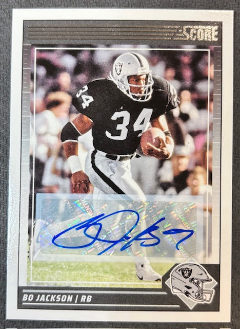 Bo Jackson 2024 Panini Score Signed Football Auto Card #151-Powers Sports Memorabilia