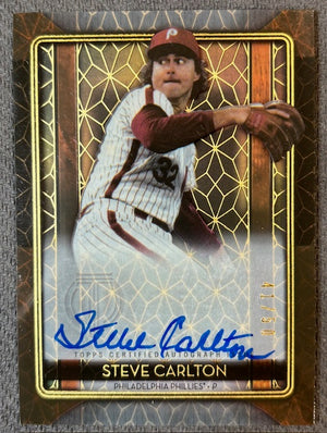 Steve Carlton 2020 Topps Tribute Iconic Perspectives Signed Baseball Auto Card #IP-SC 17/25-Powers Sports Memorabilia