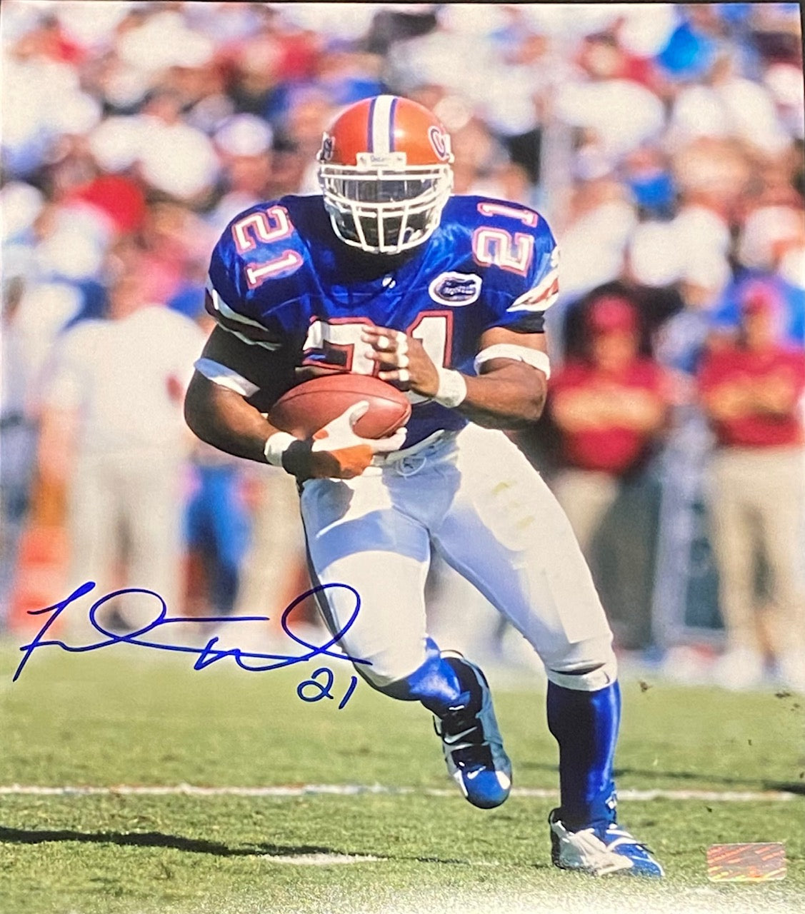 Autographed Fred Taylor Florida Gators (Vertical) 8x10 Photo-Powers Sports Memorabilia