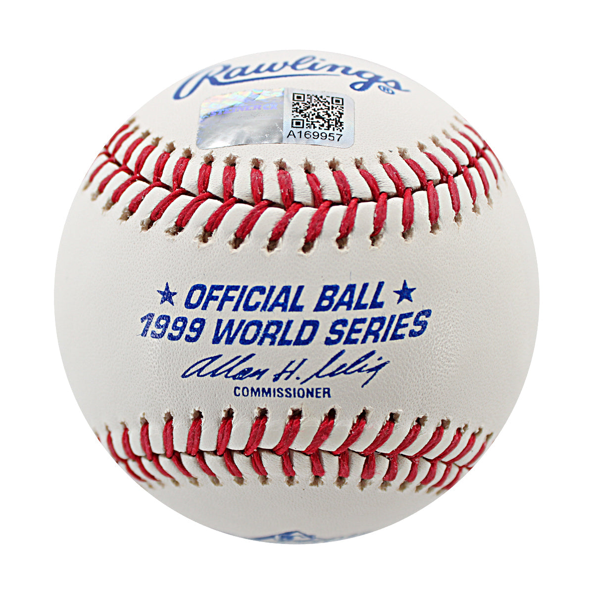 Mariano Rivera New York Yankees Signed Inscribed 1999 World Series Logo Baseball-Powers Sports Memorabilia