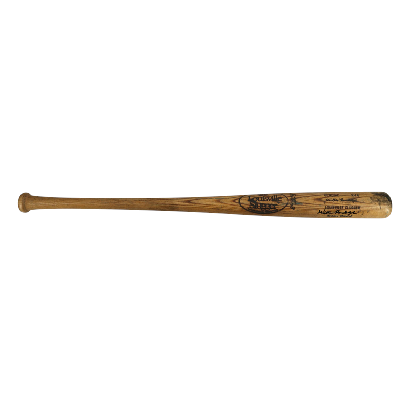 Willie Randolph New York Yankees Signed Inscribed Game Used LS K44 Ash Bat-Powers Sports Memorabilia