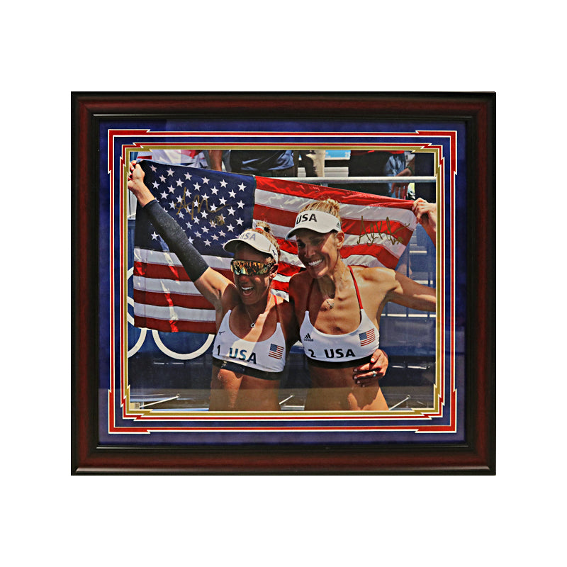Alix Klineman and April Ross Team USA Dual Signed Framed Photo