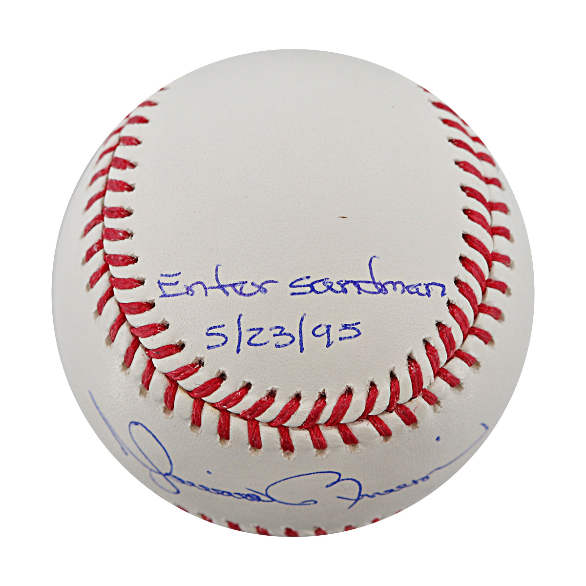 Mariano Rivera New York Yankees Signed Inscribed "Enter Sandman 5/23/95, Exit Sandman 9/26/13" OMLB Baseball-Powers Sports Memorabilia