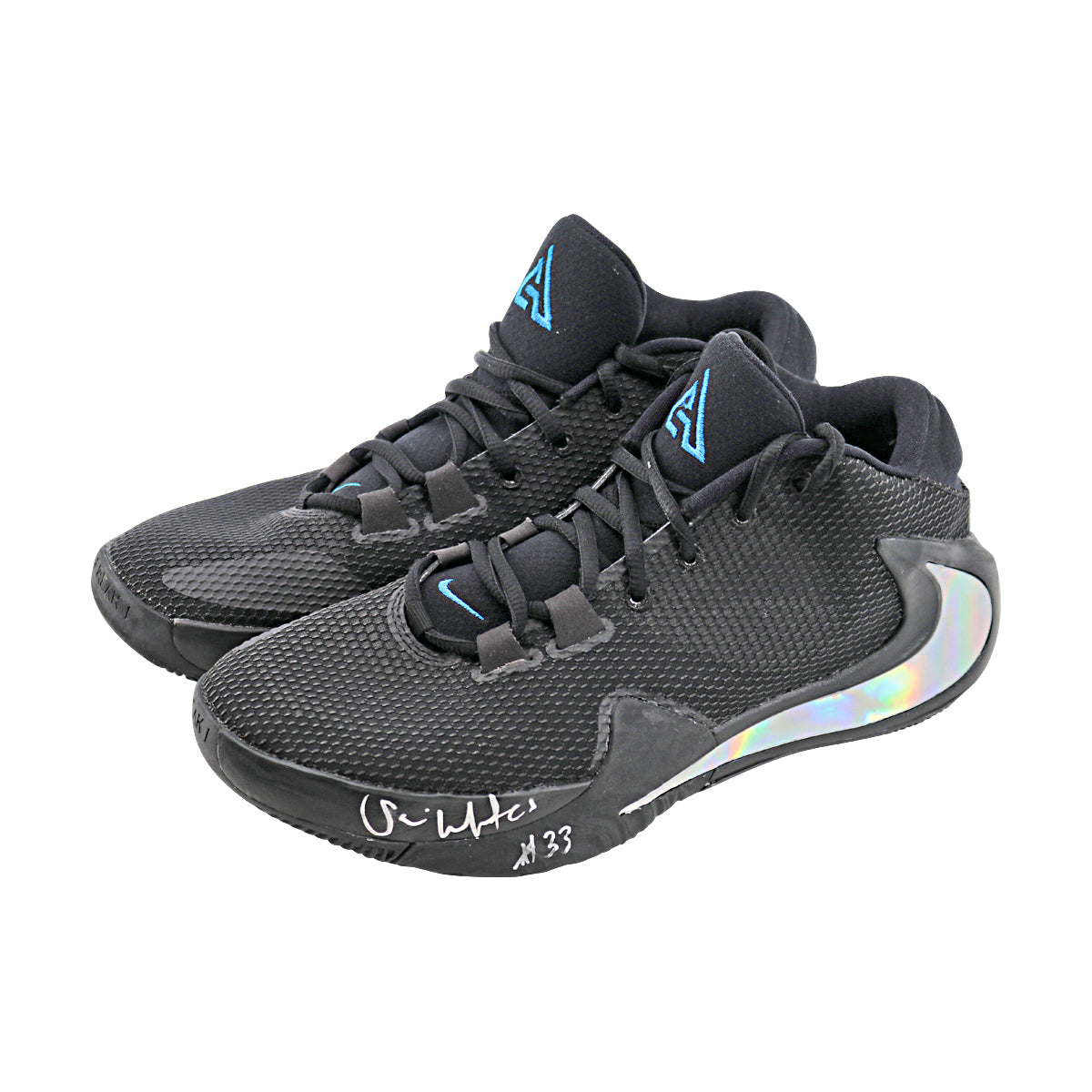 WNBA Black Nike Zoom Freak 1 Pair of Sneakers - Size 9 (Player and Signature Unknown)-Powers Sports Memorabilia