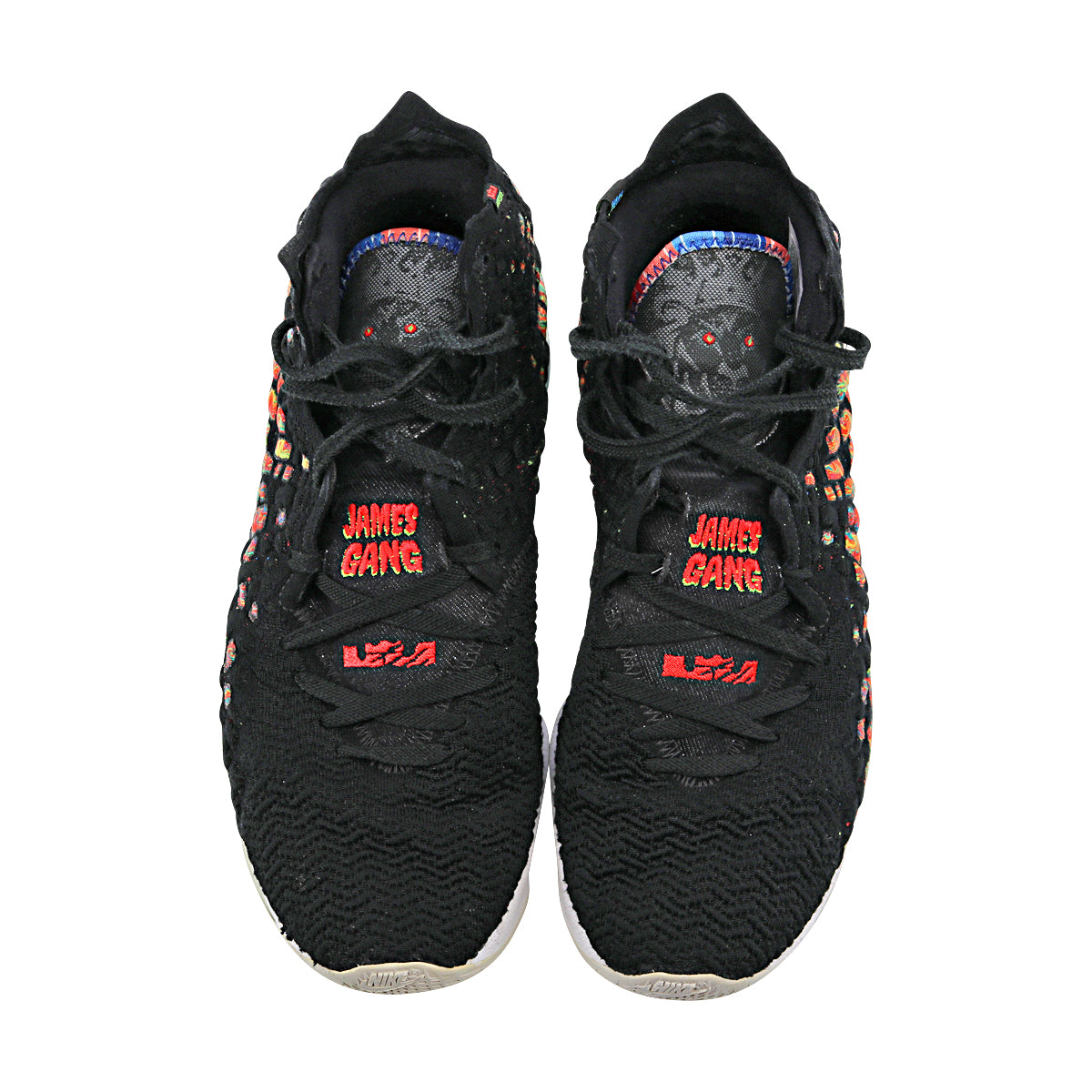 WNBA Black/Multi-Color Nike LeBron 17 James Gang Pair of Sneakers - Size 12 (Player and Signature Unknown)-Powers Sports Memorabilia