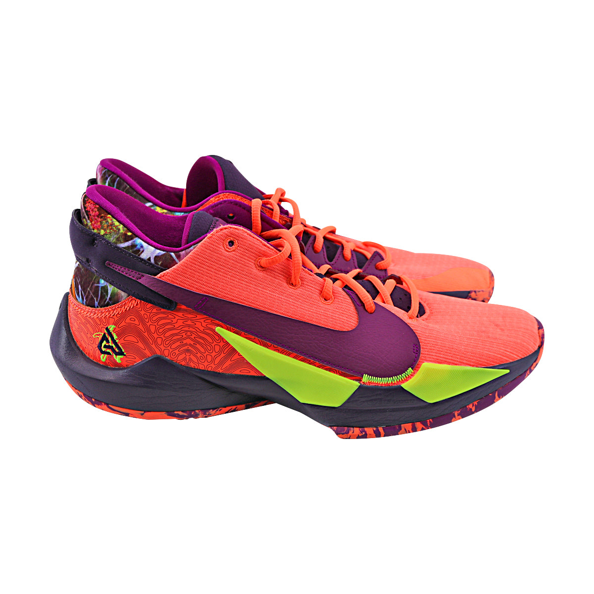 WNBA Bright Mango Nike Zoom Freak 2 Pair of Sneakers - Size 13 (Player Unknown)-Powers Sports Memorabilia