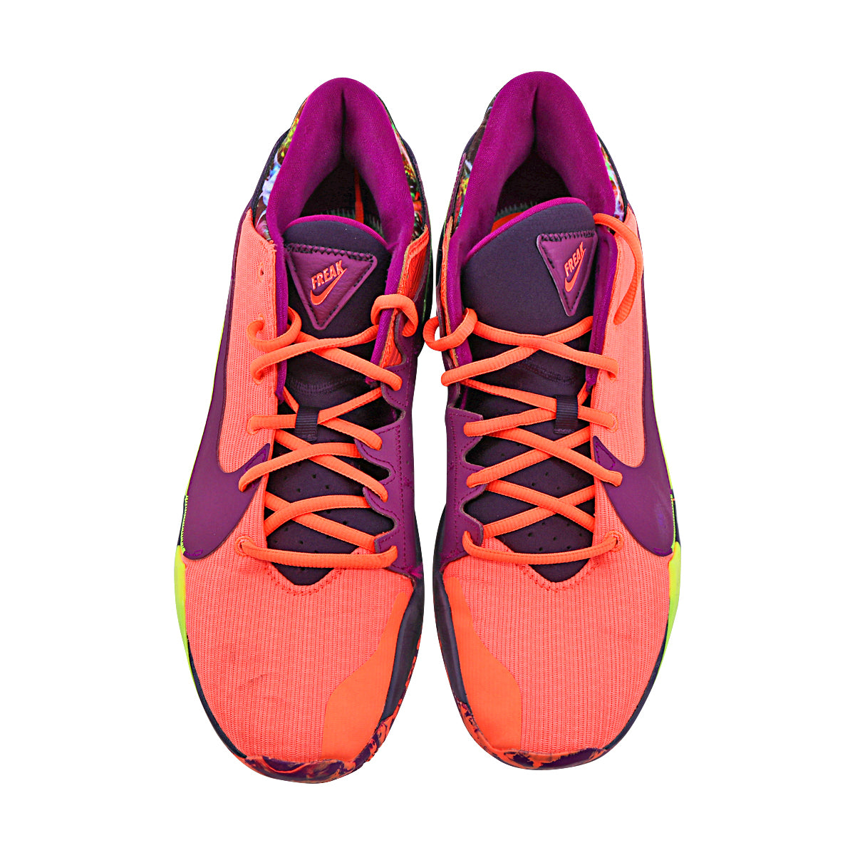 WNBA Bright Mango Nike Zoom Freak 2 Pair of Sneakers - Size 13 (Player Unknown)-Powers Sports Memorabilia