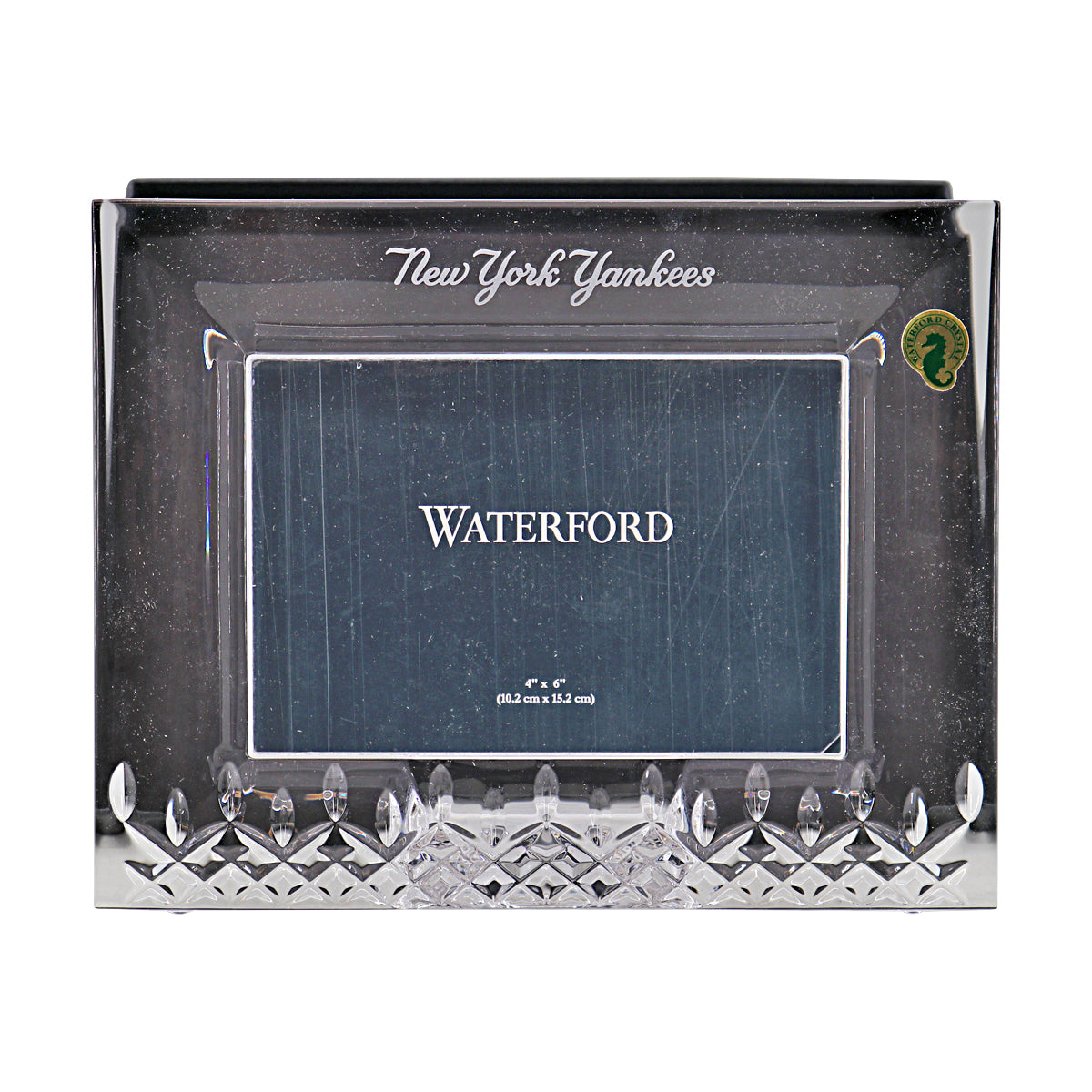New York Yankees Waterford Lismore Lead Crystal 4x6 Picture Frame-Powers Sports Memorabilia