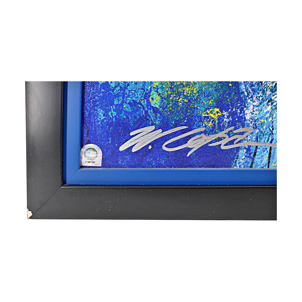 Derek Jeter New York Yankees Signed Bill Lopa Artist Embellished Framed Canvas (MLB Auth #MT00511843)-Powers Sports Memorabilia