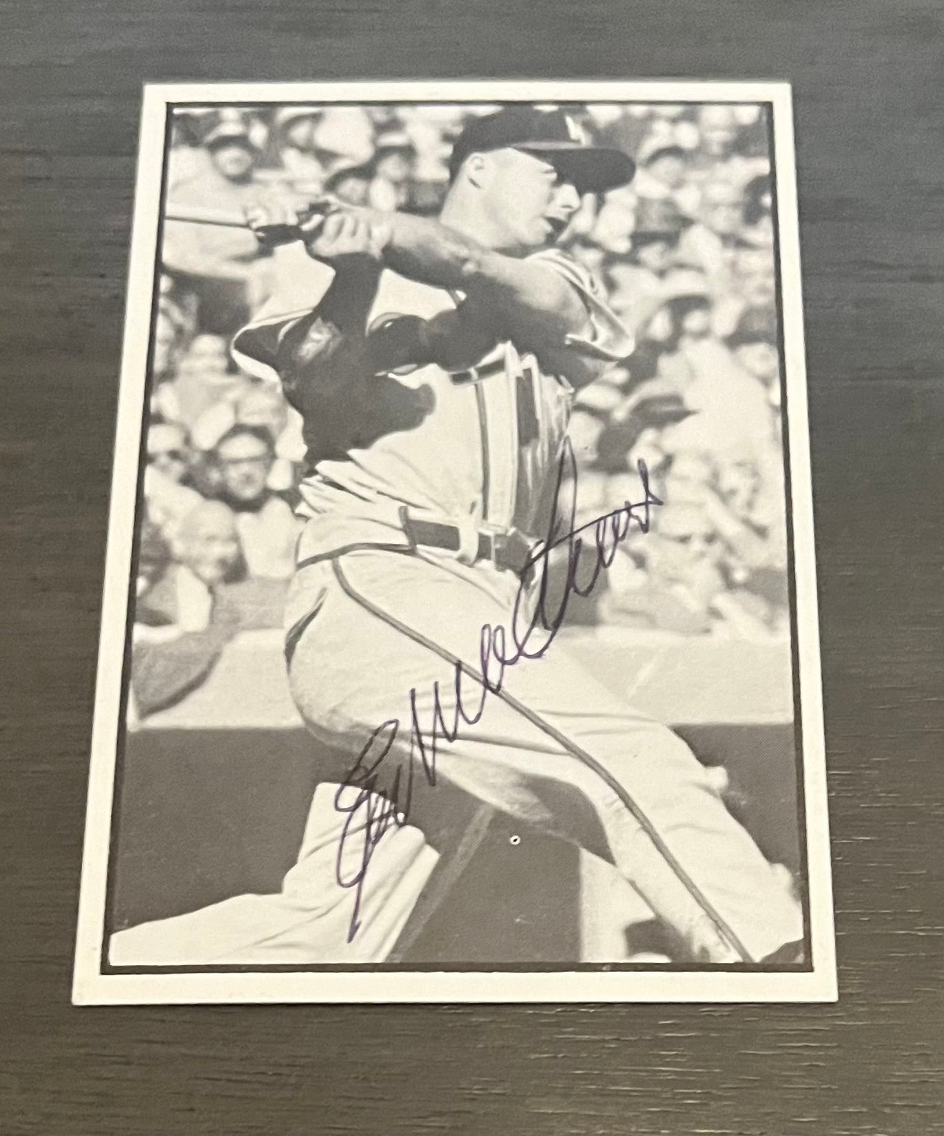 Eddie Mathews Autographed Sports Memorabilia Baseball Collectibles