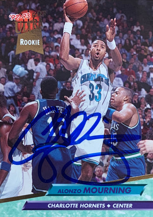 Alonzo Mourning Autographed 1992 Fleer Ultra Signed Basketball Rookie Card #234 Auto JSA COA-Powers Sports Memorabilia