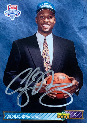 Alonzo Mourning Autographed 1992 Upper Deck Signed Basketball Rookie Card #2 Auto JSA COA-Powers Sports Memorabilia