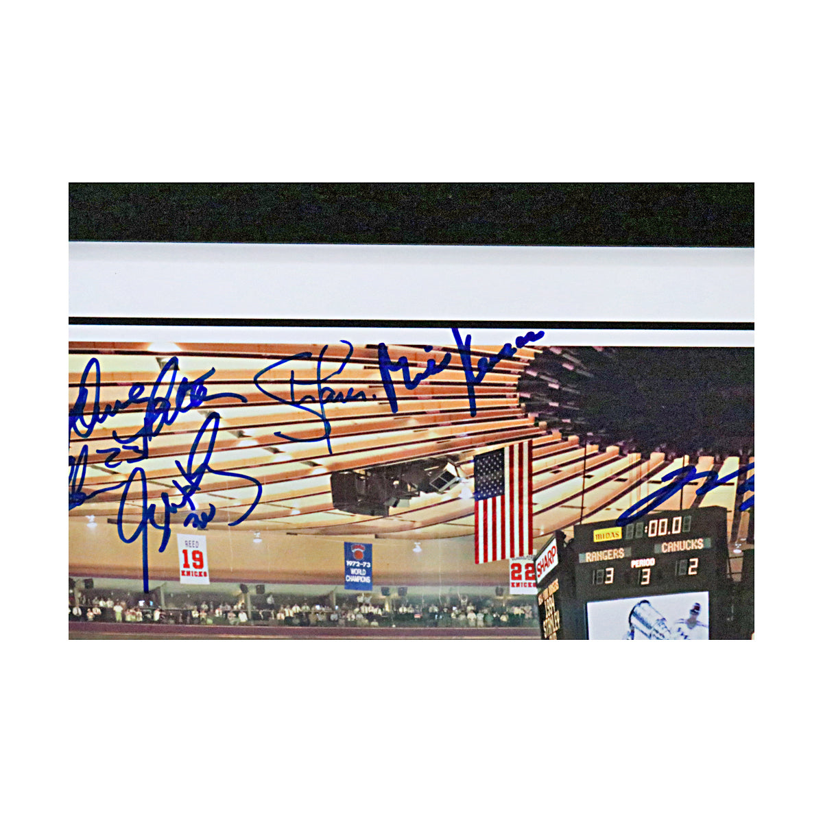 1994 New York Rangers Team Signed Signed 13x39 Framed Panoramic Photo-Powers Sports Memorabilia