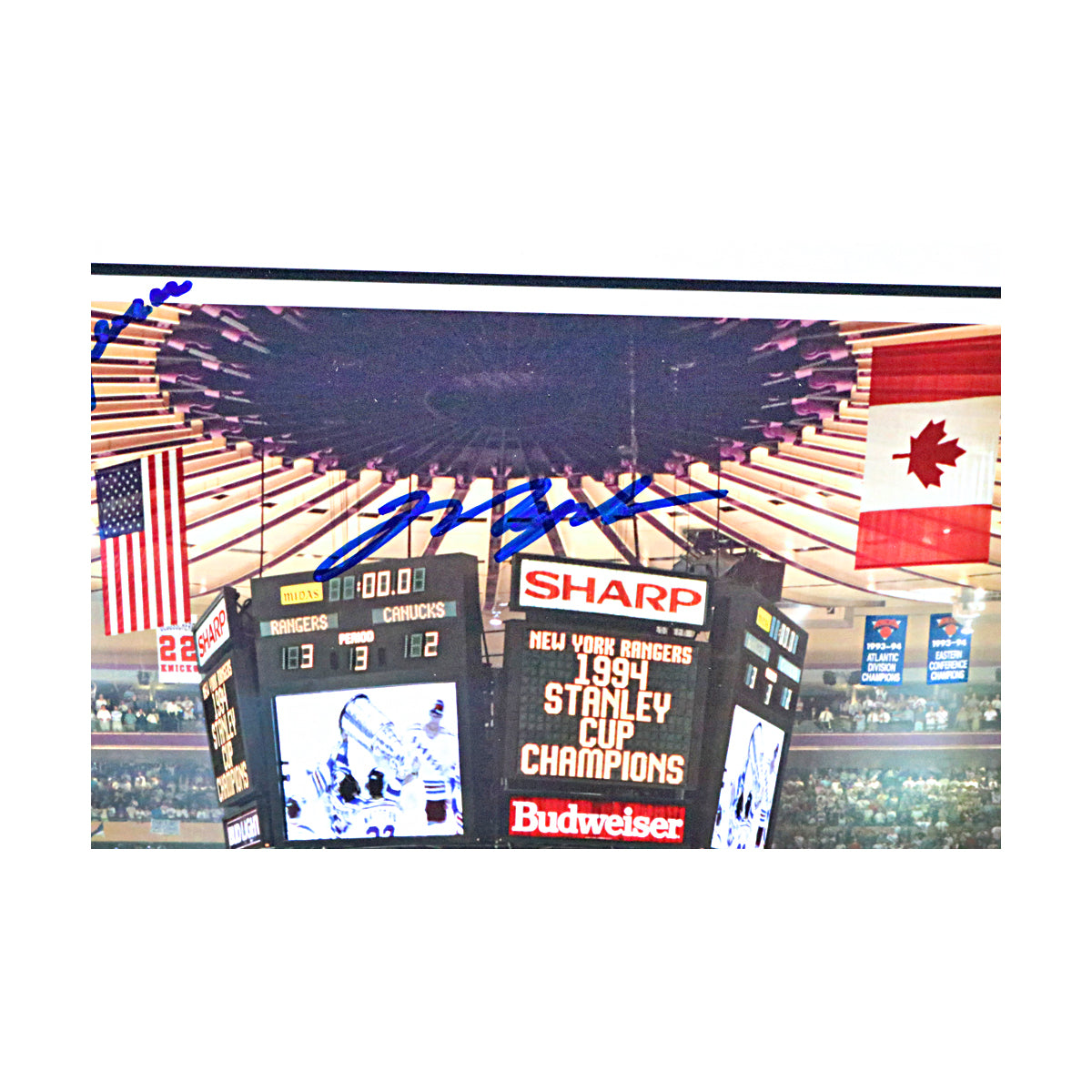 1994 New York Rangers Team Signed Signed 13x39 Framed Panoramic Photo-Powers Sports Memorabilia