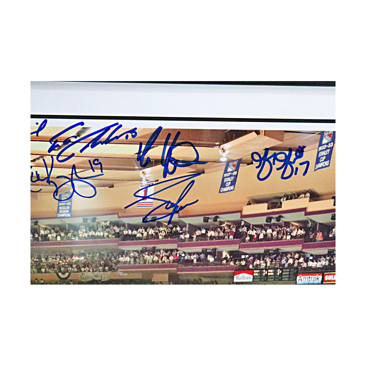 1994 New York Rangers Team Signed Signed 13x39 Framed Panoramic Photo-Powers Sports Memorabilia