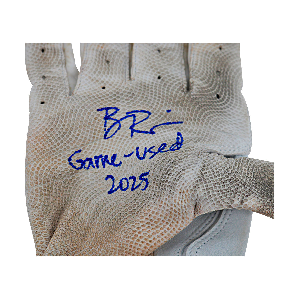Ben Rice New York Yankees Signed Inscribed "2025 Game Used" Franklin Batting Gloves-Powers Sports Memorabilia