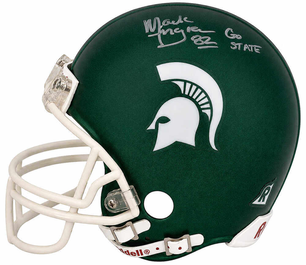 Mark Ingram Autographed Michigan State Spartans Riddell (VSR4) Mini Helmet with Go State-Powers Sports Memorabilia