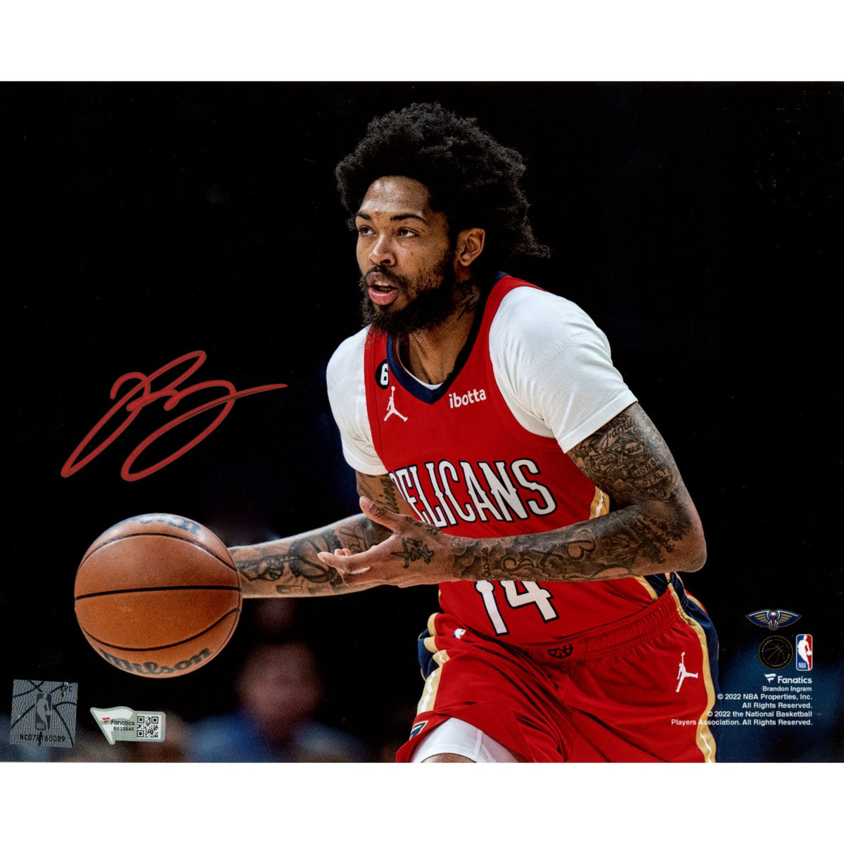 Brandon Ingram New Orleans Pelicans Signed 8x10 Photo - FAN - 46677-Powers Sports Memorabilia