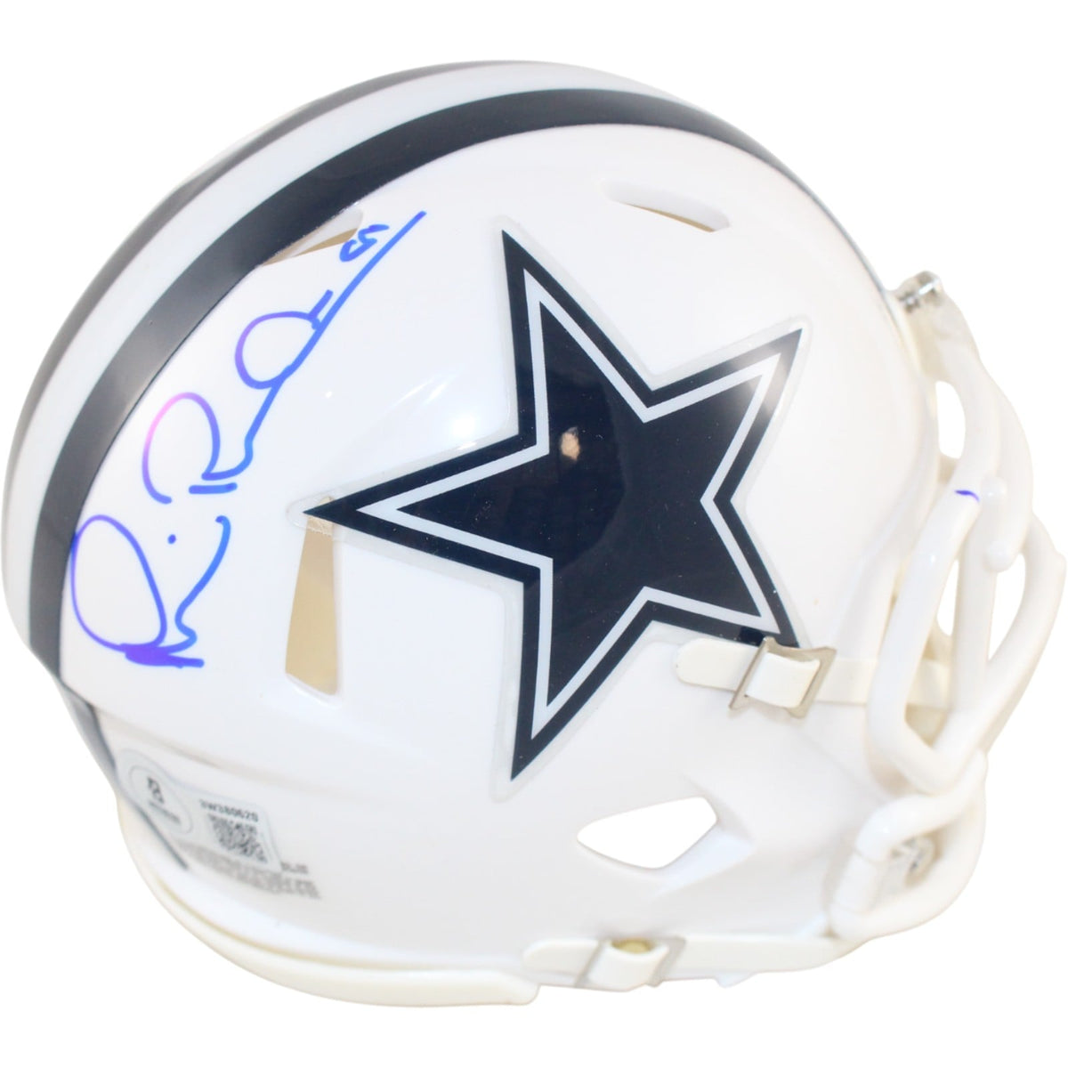 Michael Irvin Signed Dallas Cowboys Alt Mini Helmet – Beckett Witness Authenticated-Powers Sports Memorabilia