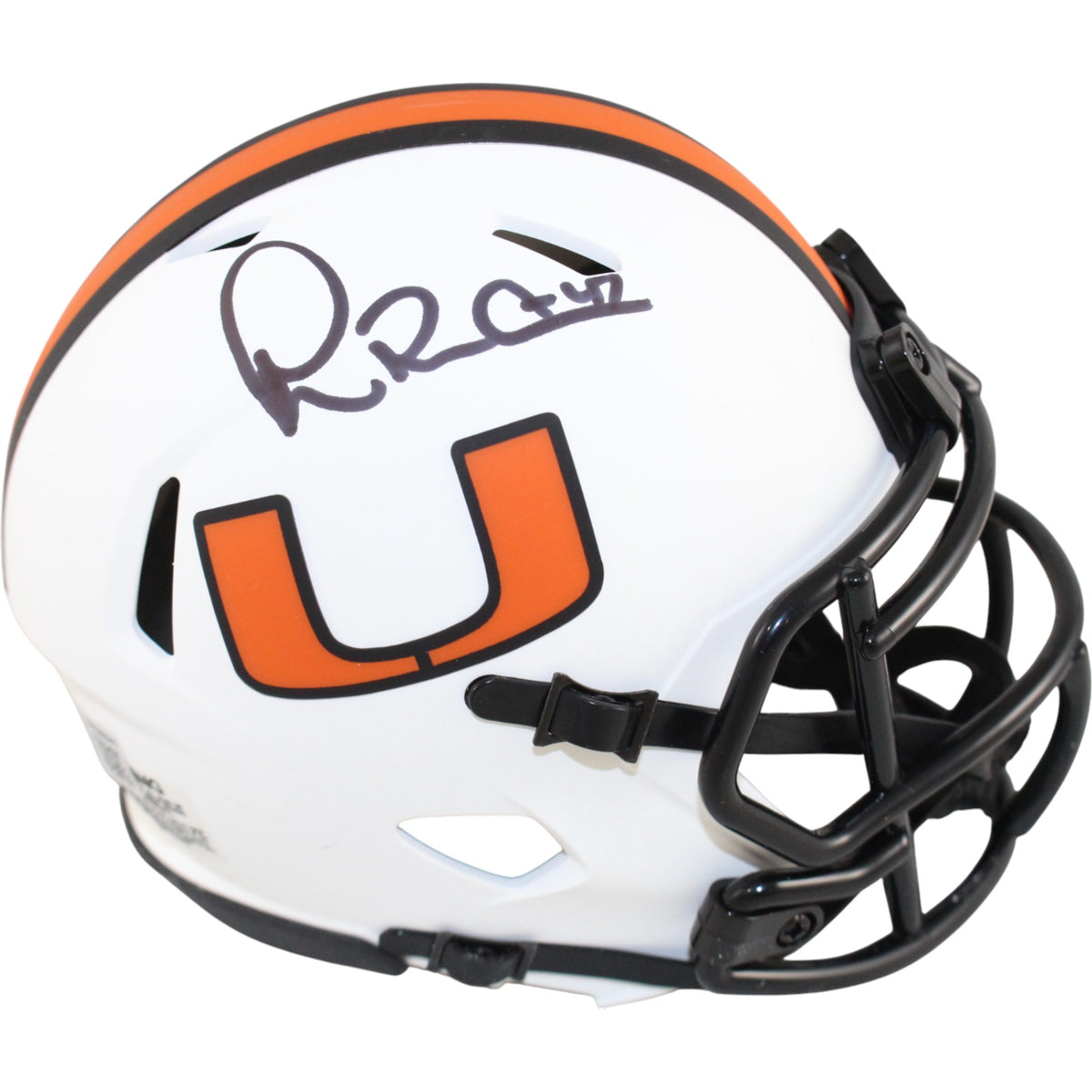 Michael Irvin Miami Hurricanes Lunar Signed Mini Helmet Beckett WIT 51779 Beckett-Powers Sports Memorabilia