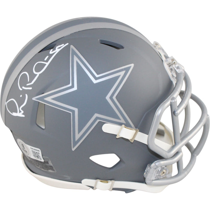 Michael Irvin Signed Dallas Cowboys Slate Mini Helmet – Beckett Witness Authenticated-Powers Sports Memorabilia