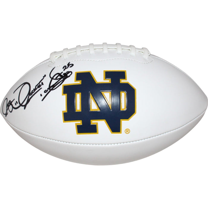 Rocket Ismail Signed Notre Dame Fighting Irish Logo Football – Beckett Authenticated-Powers Sports Memorabilia