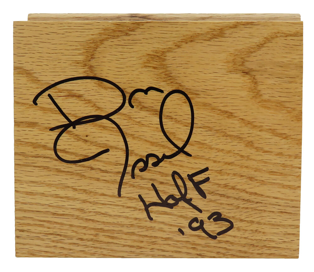 Dan Issel Autographed 5x6 Floor Piece with HOF'93-Powers Sports Memorabilia