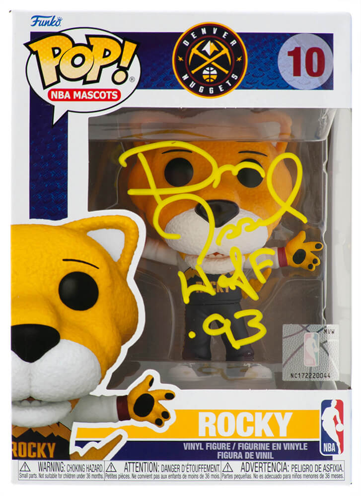 Dan Issel Denver Nuggets Autographed 'Rocky' Mascot Funko Pop #10 w/ HOF 93-Powers Sports Memorabilia