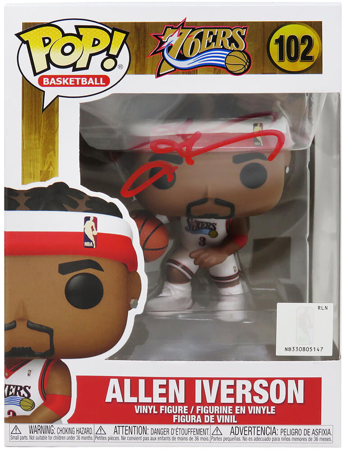 Allen Iverson Autographed Philadelphia 76ers NBA Funko Pop Doll #102-Powers Sports Memorabilia