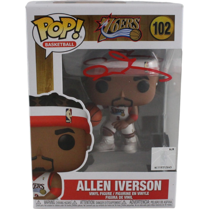 Allen Iverson Signed Philadelphia 76ers Funko Pop! #102 w/ Soft Protector-Powers Sports Memorabilia