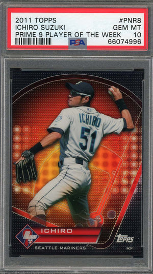 Ichiro Suzuki 2011 Topps Prime 9 Baseball Card #PNR8 Graded PSA 10-Powers Sports Memorabilia