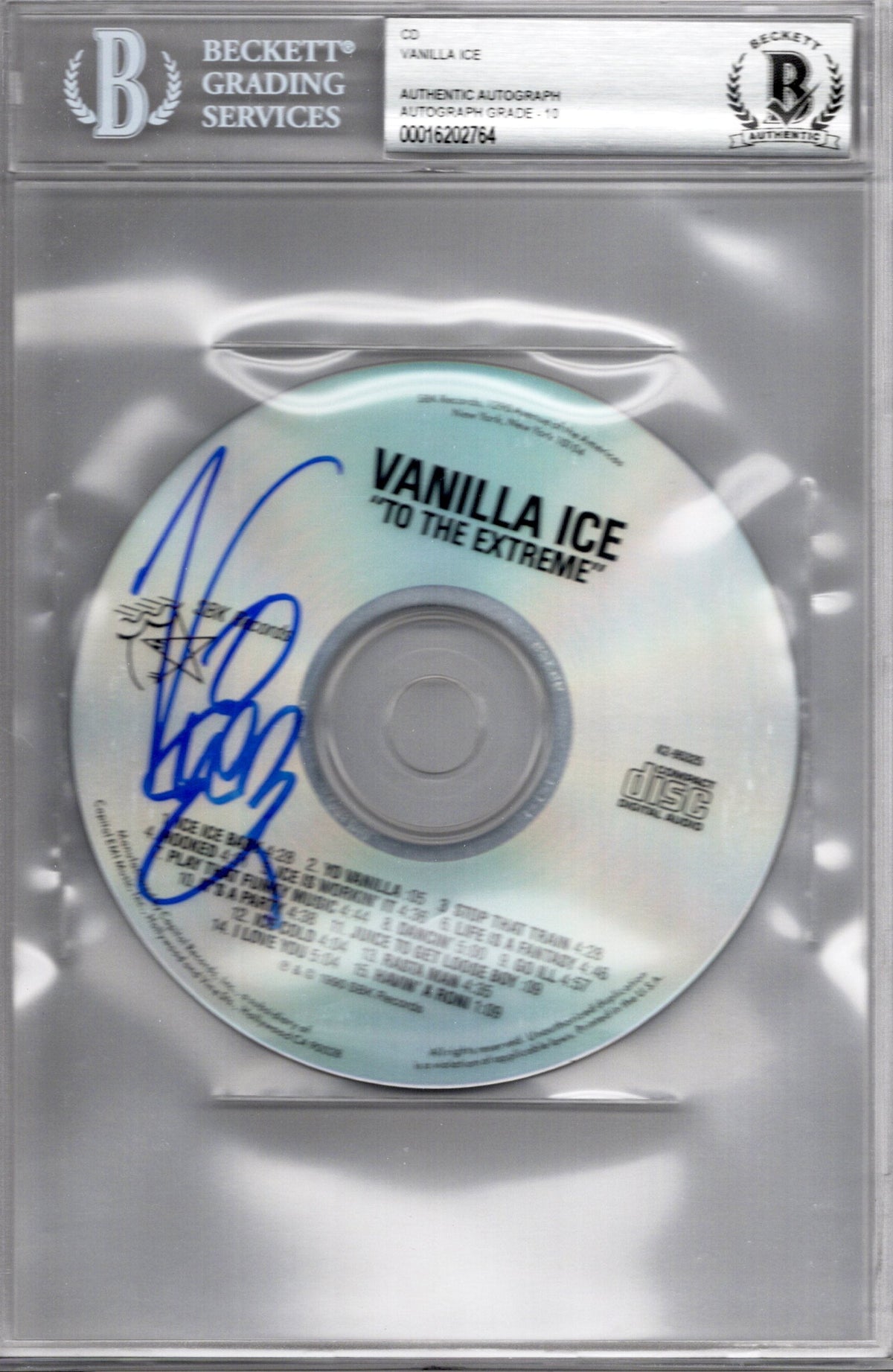 Vanilla Ice Signed To The Extreme CD AUTO GRADE 10 BAS 00016202764-Powers Sports Memorabilia