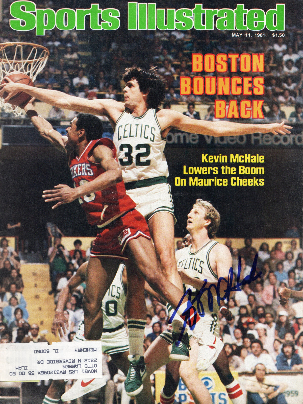 Kevin McHale Signed Boston Celtics Sports Illustrated 5/11/81 Beckett-Powers Sports Memorabilia