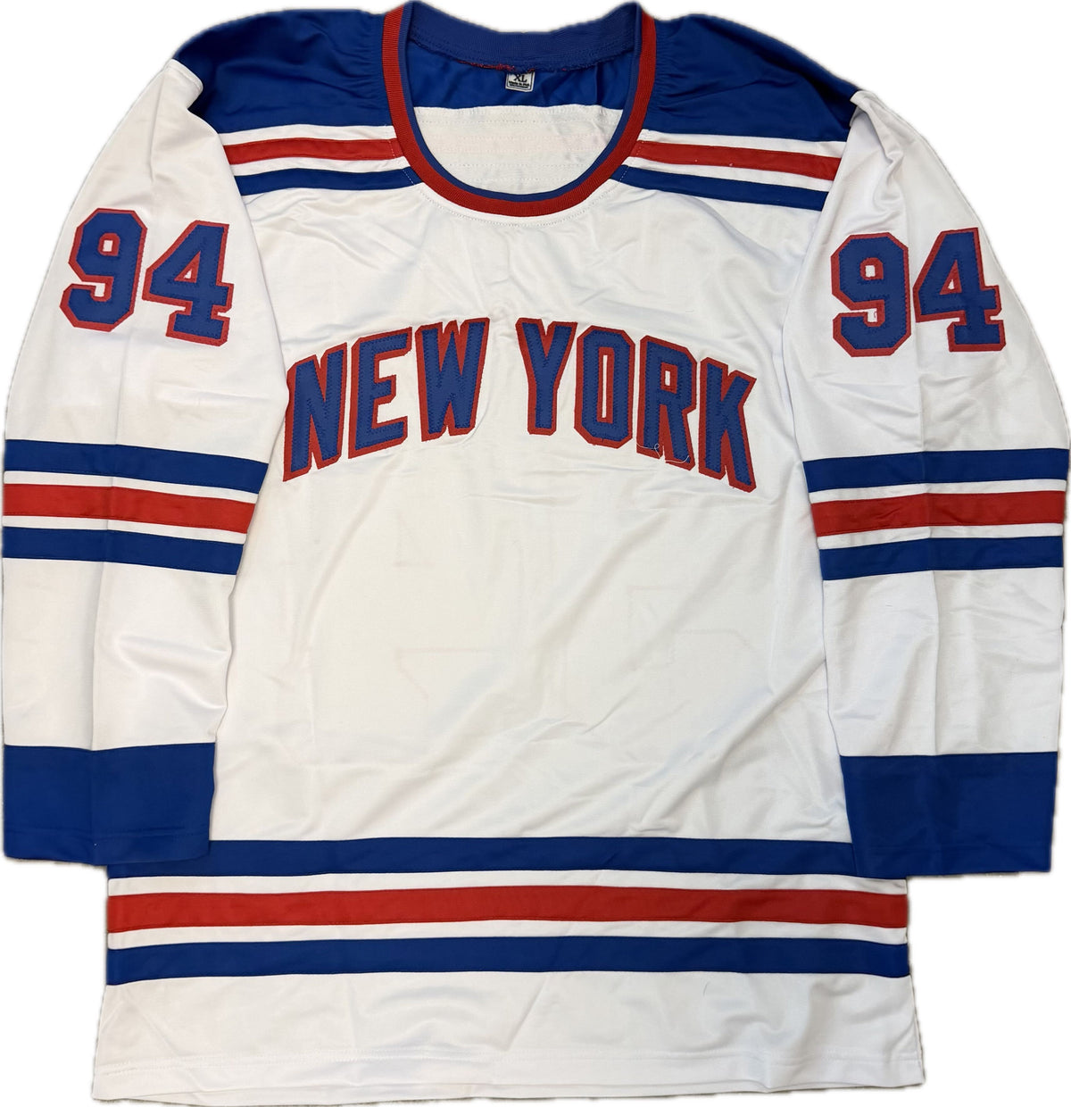 1994 New York Rangers Team Signed Signed Stanley Cup Custom White Jersey-Powers Sports Memorabilia