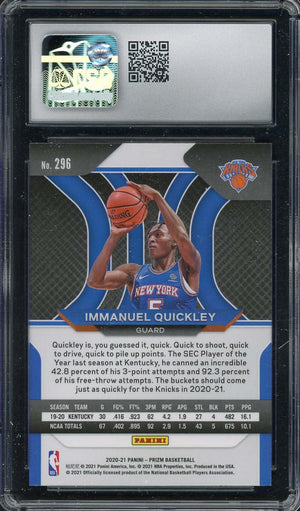 Immanuel Quickley 2020 Panini Prizm Basketball Rookie Card RC #296 Graded CSG 9-Powers Sports Memorabilia