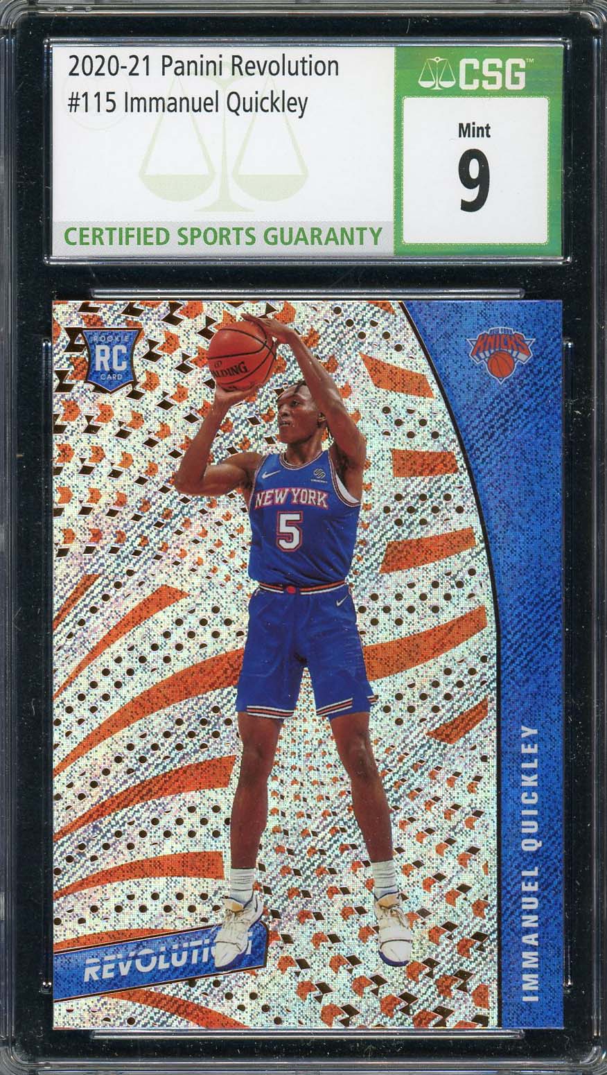 Immanuel Quickley 2020-21 Panini Revolution Basketball Rookie Card #115 CSG 9-Powers Sports Memorabilia