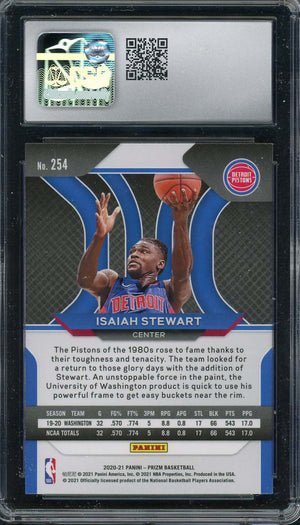 Isiah Stewart 2020 Panini Prizm Basketball Rookie Card RC #254 Graded CSG 8.5-Powers Sports Memorabilia