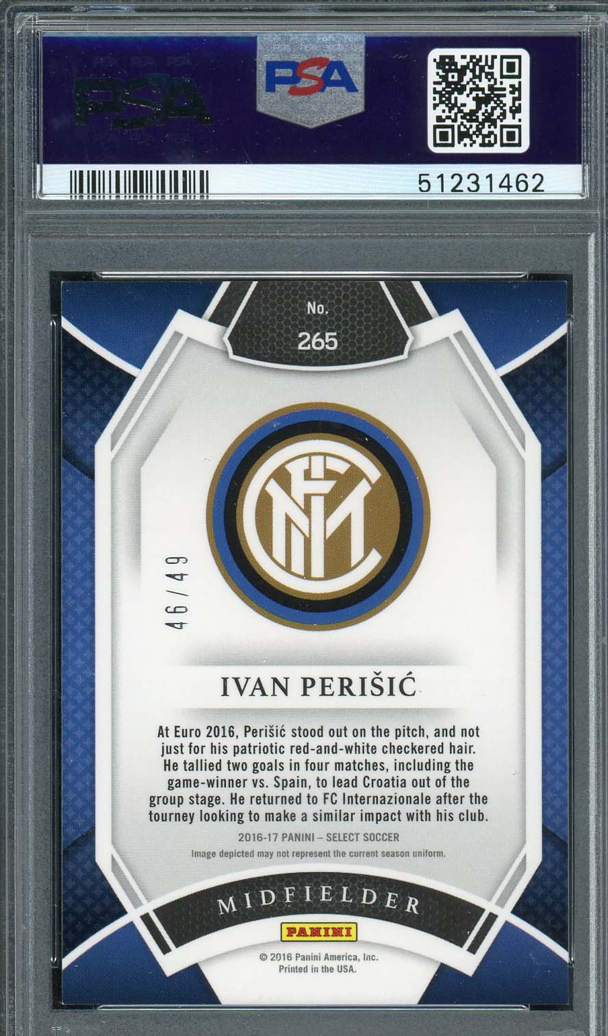 Ivan Perisic 2016 Panini Select Copper Prizm Card #265 PSA 6 /49-Powers Sports Memorabilia