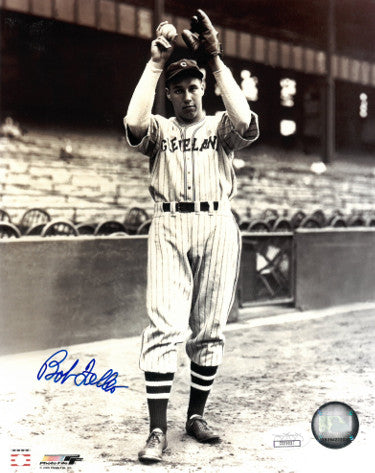 Bob Feller Autographed Cleveland Indians 8x10 Vintage Sepia Photo- JSA Hologram (Wind-up)-Powers Sports Memorabilia
