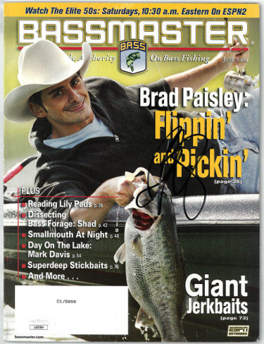 Brad Paisley Autographed June 2004 Bassmaster Full Magazine- JSA #LL60504 (No Label)-Powers Sports Memorabilia