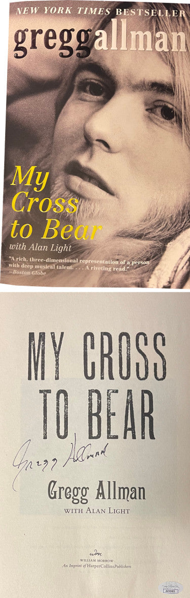 Gregg Allman Autographed "My Cross To Bear"Embossed Softcover Book Minor imperfection- JSA #AC92485 (Allman Brothers Band)-Powers Sports Memorabilia