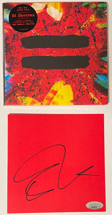 Ed Sheeran Autographed 2021 Equals Art Insert Card Complete w/ New Sealed CD- JSA- Shivers/Bad Habits-Powers Sports Memorabilia