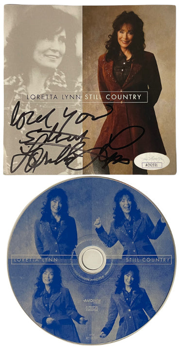 Loretta Lynn Autographed 2000 Still Country Album Cover Booklet w/ CD & Case Love You Steve- JSA #AC92551-Powers Sports Memorabilia