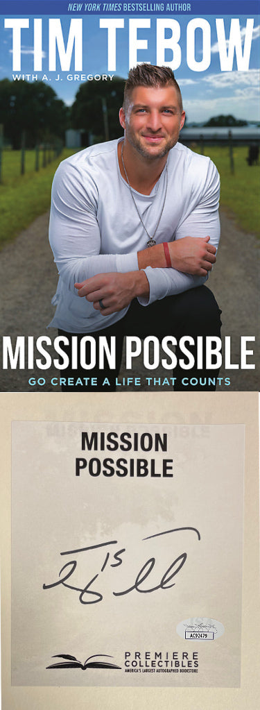 Tim Tebow Autographed 2022 Mission Possible Hardcover Bookplated Edition- JSA-Powers Sports Memorabilia