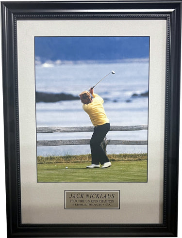 Jack Nicklaus 1992 US Open 11 x 14 Photograph Custom Black Framing-Powers Sports Memorabilia