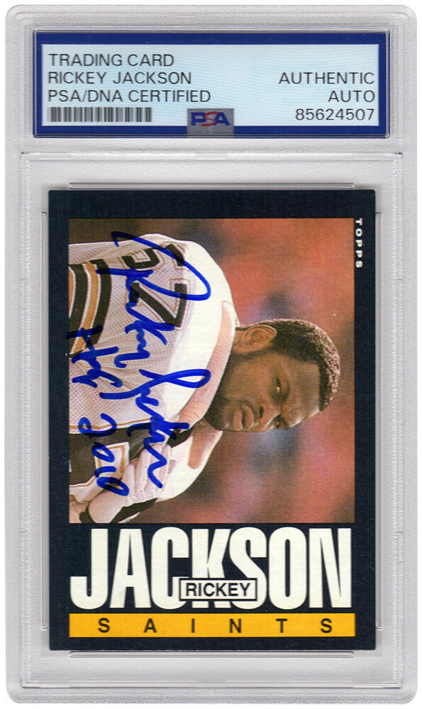 Rickey Jackson New Orleans Saints Autographed 1985 Topps Football Card #106-Powers Sports Memorabilia