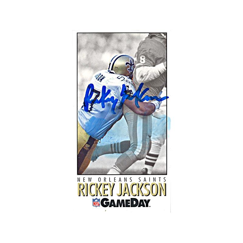 Rickey Jackson New Orleans Saints Signed NFL Game Day Card-Powers Sports Memorabilia